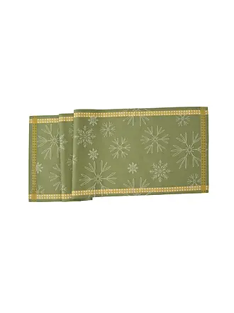 SANDER | Weihnachts Tischläufer 47x150cm Olive Red | 